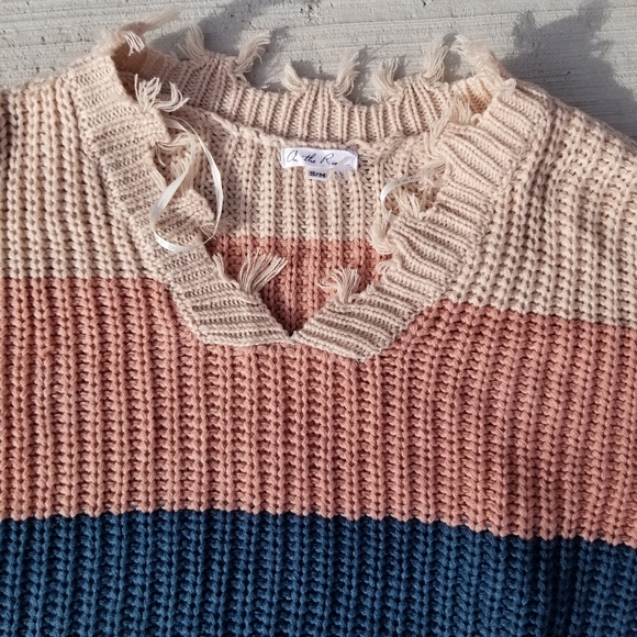 On The Road striped fringed sweater - Picture 4 of 8